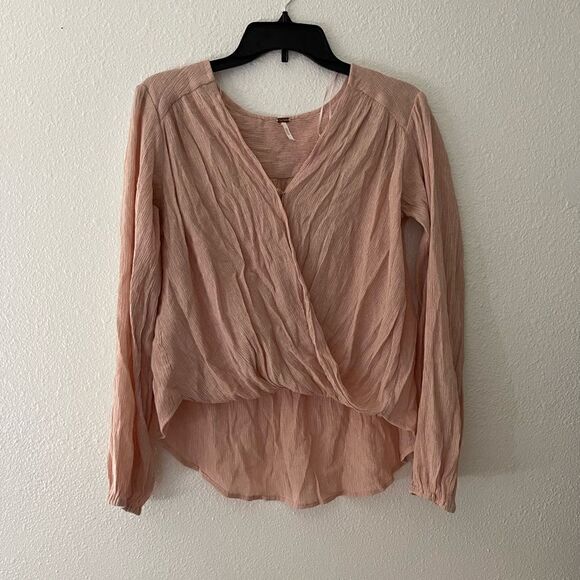 FREE PEOPLE wrap blouse size small like new - Picture 5 of 11